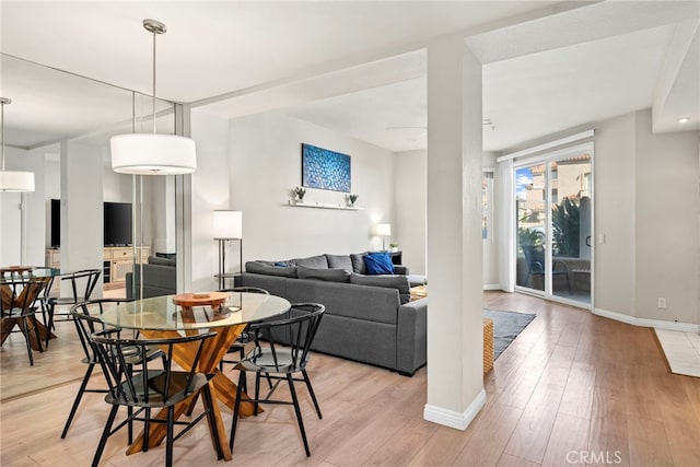 2000 Pacific Coast Unit 102, Huntington Beach, CA 92648 - dining area with light wood finished floors and baseboards
