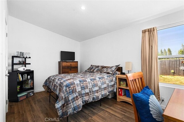 1863 Norwood Dr, Paradise, CA 95969 - bedroom with vaulted ceiling, wood finished floors, recessed lighting, and baseboards