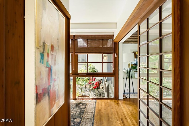 1364 N Harding Ave, Pasadena, CA 91104 - doorway to outside with plenty of natural light and wood finished floors