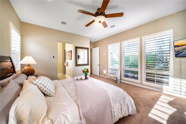 79980 Merion Ln, Quinta, CA 92253 - bedroom featuring carpet floors, ceiling fan, and baseboards