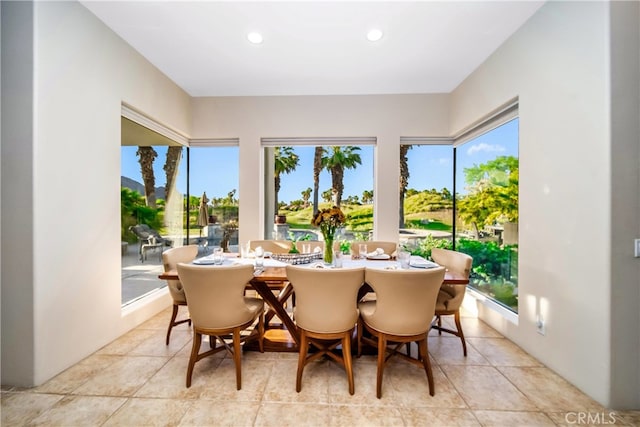 79980 Merion Ln, Quinta, CA 92253 - dining area with recessed lighting and light tile patterned floors