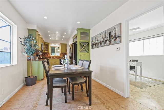 14906 Grevillea Ave, Lawndale, CA 90260 - dining area with plenty of natural light, recessed lighting, and baseboards