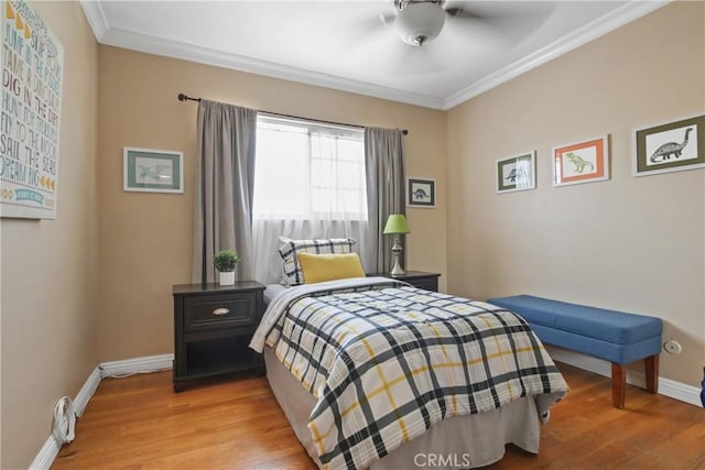 14906 Grevillea Ave, Lawndale, CA 90260 - bedroom featuring ornamental molding, light wood-style flooring, and baseboards