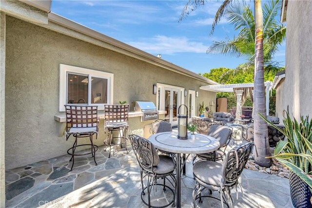 1806 Lake St, Huntington Beach, CA 92648 - view of patio with outdoor dining area and french doors