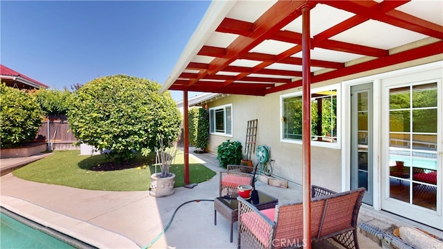 8776 Holly St, Rancho Cucamonga, CA 91701 - fenced backyard with a patio area