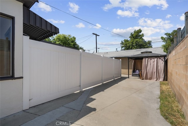 6031 Beck Ave, North Hollywood, CA 91606 - fenced backyard with a gazebo and a patio area