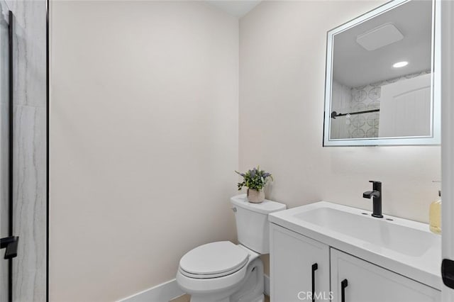 11091 Ranger Dr, Los Alamitos, CA 90720 - full bath with vanity, toilet, baseboards, and a shower