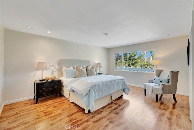 24851 Via Santa Cruz, Mission Viejo, CA 92692 - bedroom featuring baseboards, light wood finished floors, and recessed lighting