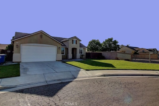 691 Pinot Blanc Ct, Los Banos, CA 93635 - view of front of property with stucco siding, driveway, and an attached garage
