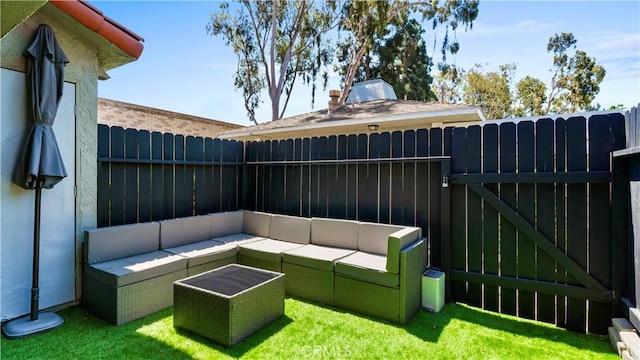 2413 N Deodar St Unit 3, Santa Ana, CA 92705 - view of patio / terrace with an outdoor hangout area