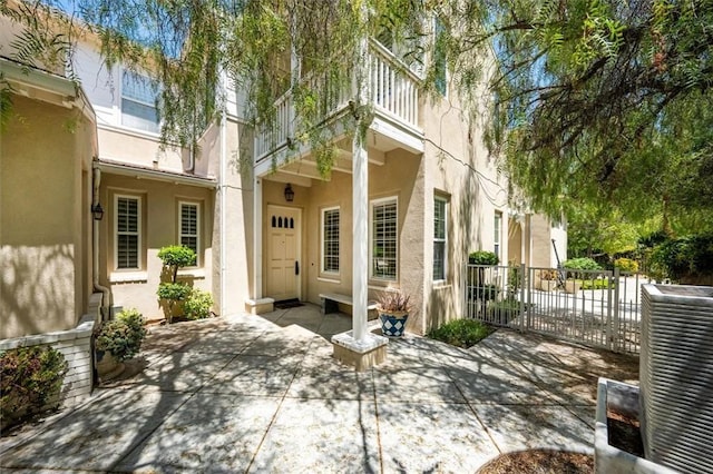 26800 Fairlain Dr, Valencia, CA 91355 - view of patio / terrace with a balcony and central AC unit