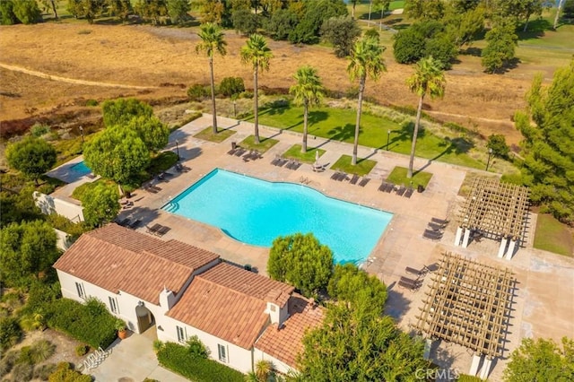 26800 Fairlain Dr, Valencia, CA 91355 - community pool with a patio