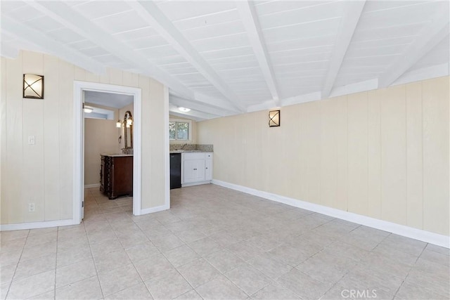 1929 Dorothea Rd, La Habra Heights, CA 90631 - basement featuring a sink and wood walls