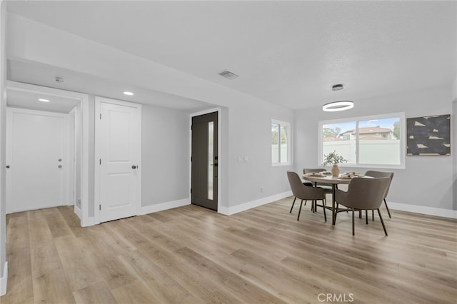 1468 Lemon Grove Dr, Upland, CA 91786 - dining space featuring light wood-style flooring and baseboards