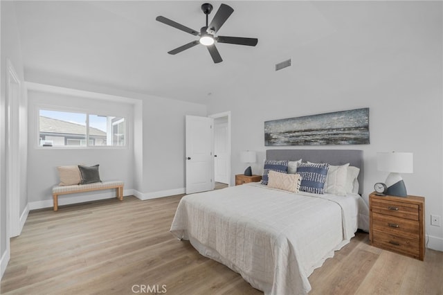 1468 Lemon Grove Dr, Upland, CA 91786 - bedroom featuring wood finished floors, baseboards, and ceiling fan