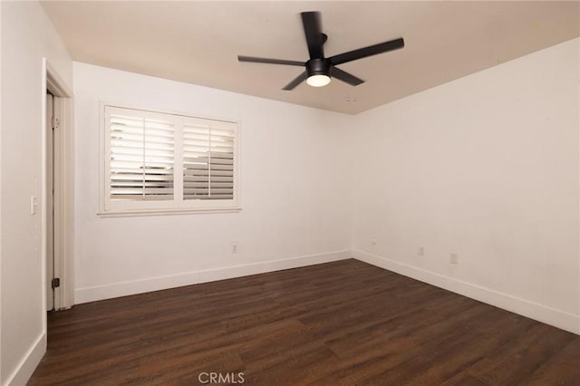 5760 Falling Leaf Ln, Jurupa Valley, CA 92509 - empty room featuring ceiling fan and dark wood-style floors