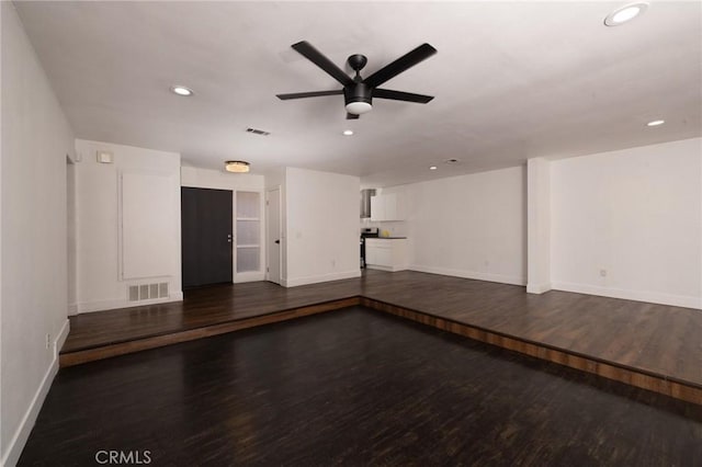 5760 Falling Leaf Ln, Jurupa Valley, CA 92509 - spare room featuring a ceiling fan, wood finished floors, and recessed lighting