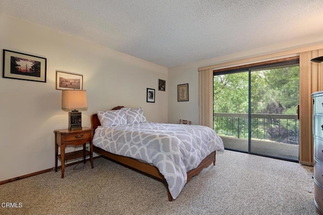 2025 Rosemont Ave Unit 2, Pasadena, CA 91103 - carpeted bedroom with access to outside, a textured ceiling, and baseboards