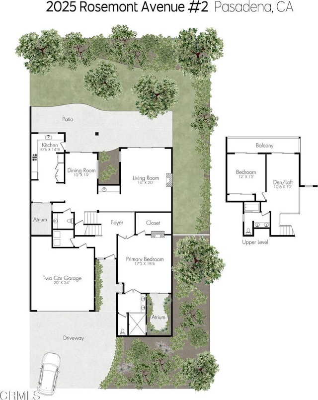 2025 Rosemont Ave Unit 2, Pasadena, CA 91103 - room layout
