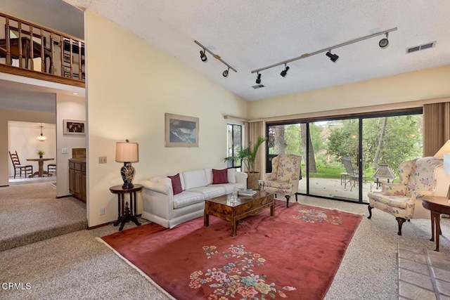 2025 Rosemont Ave Unit 2, Pasadena, CA 91103 - carpeted living room featuring track lighting and baseboards