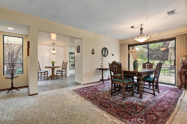 2025 Rosemont Ave Unit 2, Pasadena, CA 91103 - dining space with carpet floors, a textured ceiling, and baseboards