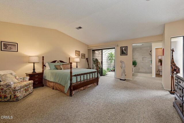2025 Rosemont Ave Unit 2, Pasadena, CA 91103 - carpeted bedroom with access to exterior and vaulted ceiling