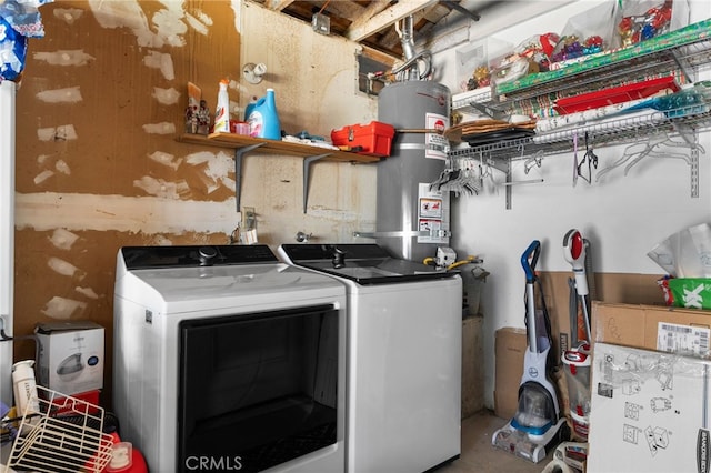 7052 Manhattan Dr, Riverside, CA 92506 - laundry area with washer and clothes dryer and water heater