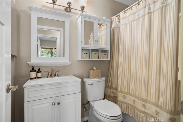 7052 Manhattan Dr, Riverside, CA 92506 - full bath with toilet, vanity, and a shower with shower curtain