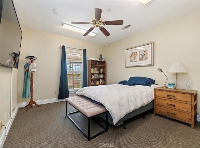 3845 10th St, Riverside, CA 92501 - bedroom with carpet flooring, baseboards, and ceiling fan