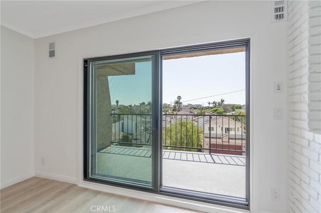 900 Cedar St Unit 308, El Segundo, CA 90245 - doorway to outside featuring wood finished floors and baseboards