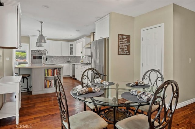 1330 S Center St, Redlands, CA 92373 - dining space featuring dark wood finished floors