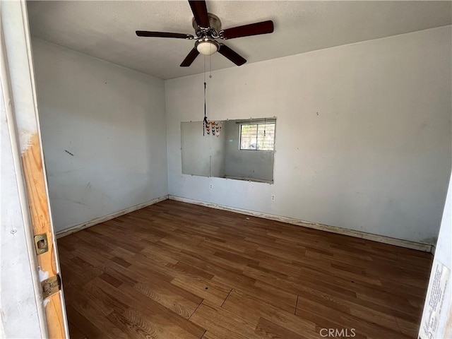 657 S Sadler Ave, East Los Angeles, CA 90022 - empty room featuring wood finished floors, ceiling fan, and baseboards