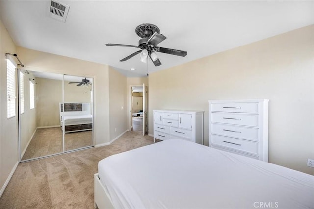 19454 Copper Ridge St, Perris, CA 92570 - bedroom featuring light carpet and ceiling fan