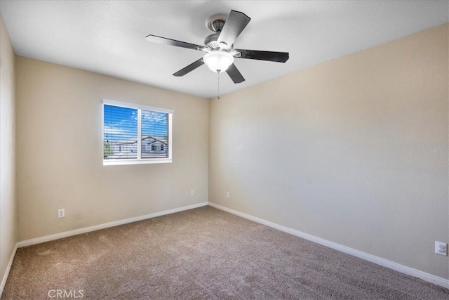 19454 Copper Ridge St, Perris, CA 92570 - carpeted empty room with baseboards and a ceiling fan