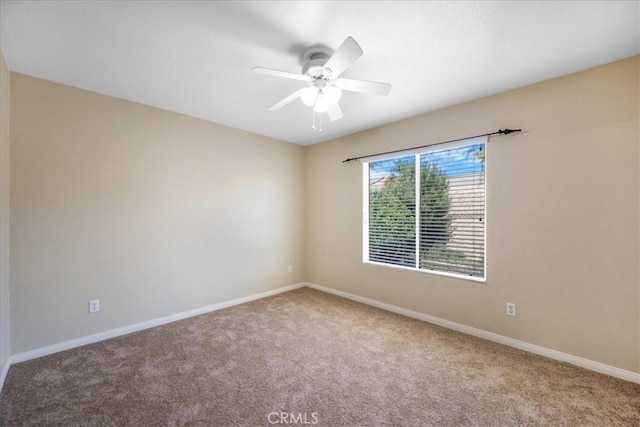 19454 Copper Ridge St, Perris, CA 92570 - carpeted spare room with baseboards and a ceiling fan