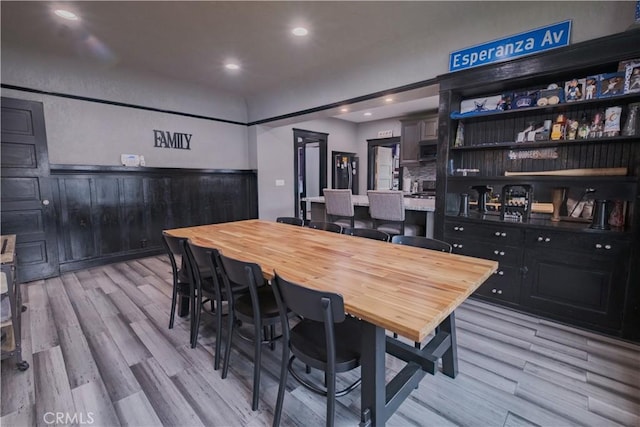 5837 Esperanza Ave, Whittier, CA 90606 - dining space with light wood finished floors and recessed lighting