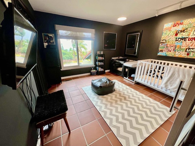 2073 Elevado Rd, Vista, CA 92084 - tiled bedroom featuring track lighting and recessed lighting
