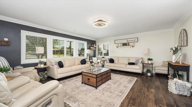 17623 Pine Ave, Fontana, CA 92335 - living area with dark wood finished floors and crown molding