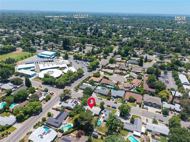 1516 Downing Ave, Chico, CA 95926 - aerial overview of property's location