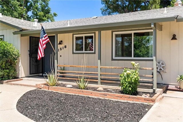 1516 Downing Ave, Chico, CA 95926 - doorway to property with roof with shingles