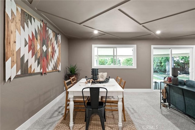1516 Downing Ave, Chico, CA 95926 - dining space featuring carpet floors, baseboards, and recessed lighting