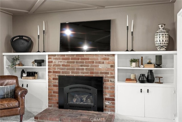 1516 Downing Ave, Chico, CA 95926 - living area with a fireplace and built in shelves