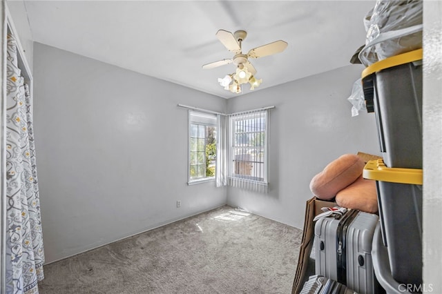 4909 Sepulveda Ave, San Bernardino, CA 92404 - carpeted bedroom featuring ceiling fan