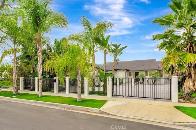 4637 Nagle Ave, Sherman Oaks, CA 91423 - view of front facade with a gate, a fenced front yard, and stucco siding