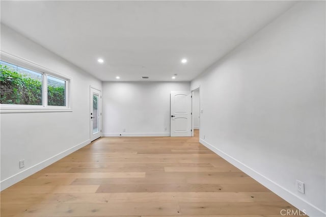 4637 Nagle Ave, Sherman Oaks, CA 91423 - unfurnished room with baseboards, light wood-style flooring, and recessed lighting