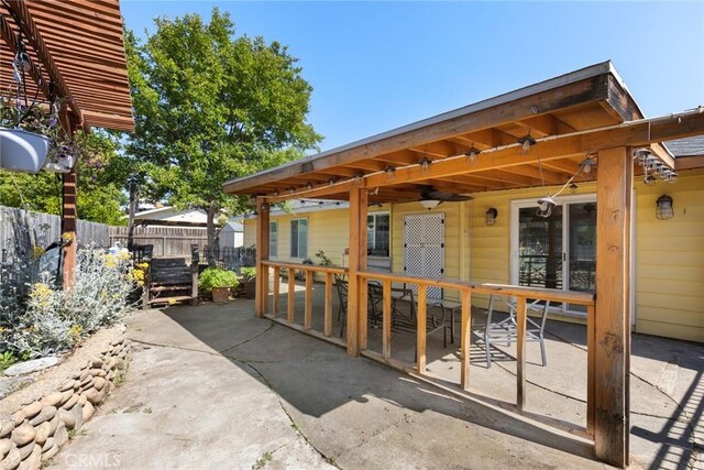 2 Comstock Rd, Chico, CA 95928 - view of patio / terrace featuring ceiling fan and outdoor dining space
