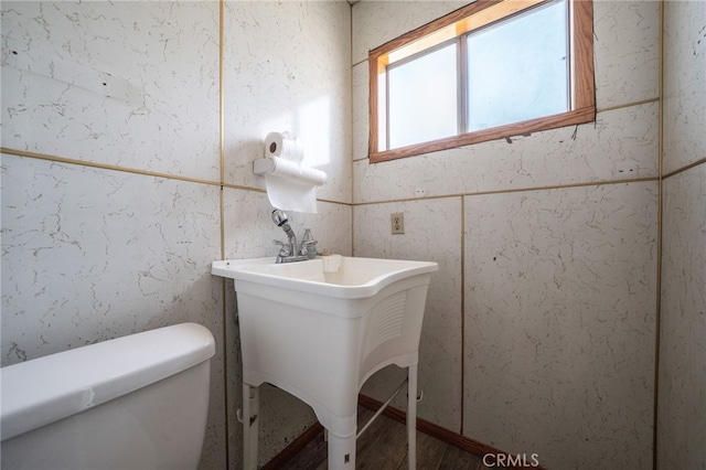 7191 Nixon Dr, Riverside, CA 92504 - half bath with toilet and wood finished floors