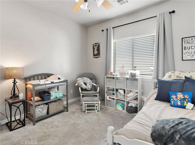26822 Corona Dr, Helendale, CA 92342 - carpeted bedroom featuring baseboards and a ceiling fan