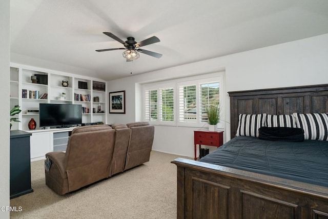 12983 Camden Ct, Moorpark, CA 93021 - bedroom featuring light colored carpet and a ceiling fan
