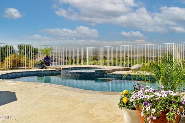 12983 Camden Ct, Moorpark, CA 93021 - view of pool featuring a pool with connected hot tub and a patio area